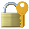 Lock with key icon